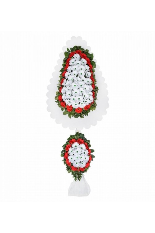 Modern Çift Katlı Çiçek Sepeti Çelenk Yapay