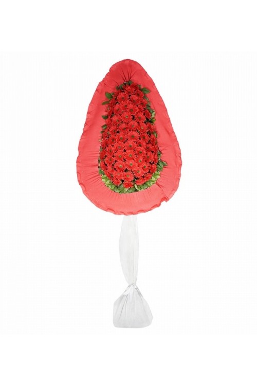 Kırmızı Gerberalardan Açılış ve Düğüne Çelenk Yapay